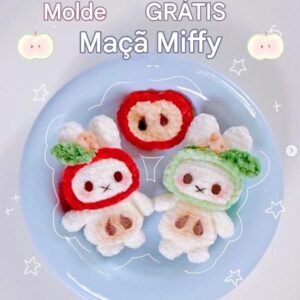 Receita de amigurumi gratuita - Maça Miffy