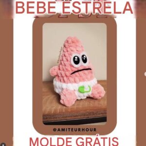 Receita de amigurumi gratuita - Bebê Estrela