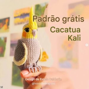 Receita de amigurumi gratuita - Cacatua