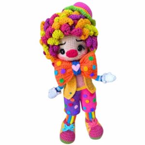 Receita de amigurumi em PDF - Palhaço Caramelito