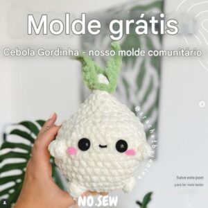 Receita de amigurumi gratuita - Cebola Gorducha
