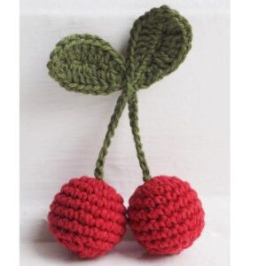 Receita de amigurumi em PDF - Cerejas