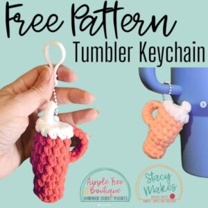 Receita de amigurumi gratuito - Chaveiro de Copo