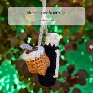Receita de amigurumi gratuito - Mate e garrafa Térmica