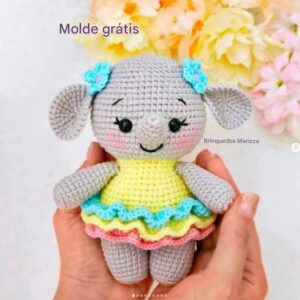 Receita de amigurumi gratuita - Elefanta