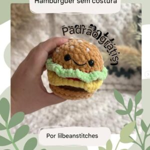 Receita de amigurumi gratuita - Hambúrguer