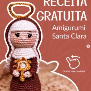 Receita de amigurumi gratuito - Santa Clara