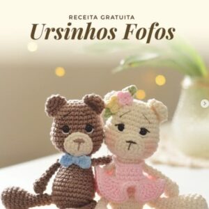 Receita de amigurumi gratuita - Ursinhos fofos