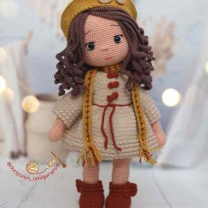 Receita de amigurumi em PDF - Boneca Valeria