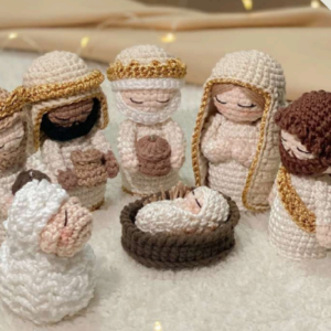 Receita de amigurumi em PDF - Mini Presépio— 9 cm