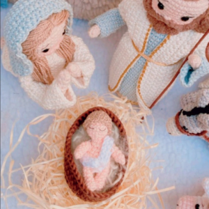 Receita de amigurumi em PDF - Presépio Dos Sonhos - Sagrada Familia— 8 cm