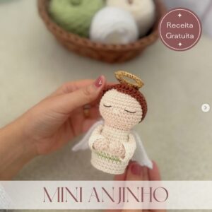 Receita de amigurumi gratuita - Mini anjinho