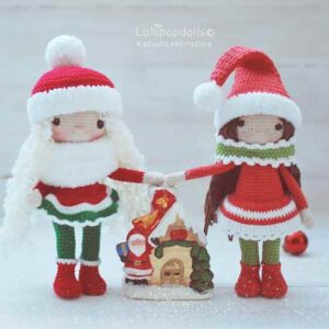 Receita de amigurumi em PDF - Amigas de Natal