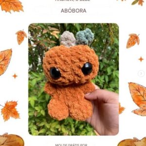 Receita de amigurumi gratuita - Andrew, o Bebê Abóbora