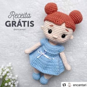 Receita de amigurumi gratuita - A Bonequinha Celina