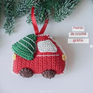 Receita de amigurumi gratuita - Carrinho de Natal
