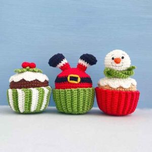 Receita de amigurumi - Cupcakes de Natal