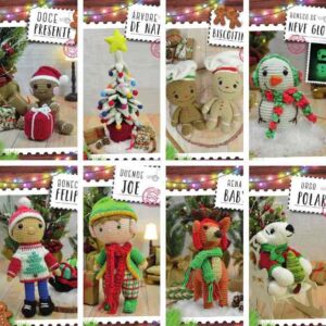 Receita de amigurumi em PDF - E-book de Natal - 8 Receitas