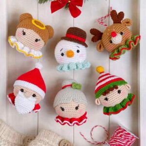 Receita de amigurumi em PDF -  Enfeites de Natal