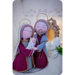 Receita de amigurumi em PDF - Sagrada Familia