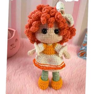 Receita de amigurumi em PDF - Boneca Frutinha Laranjinha