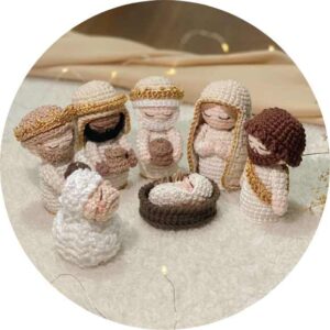 Receita de amigurumi em PDF - Mini Presépio