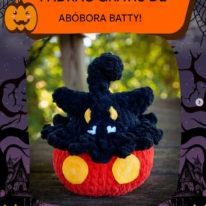 Receita de amigurumi gratuito - Abóbora Batty