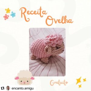 Receita de amigurumi gratuita - Ovelha