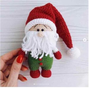 Receita de amigurumi em PDF - Papai Noel Mini