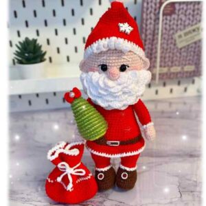 Receita de amigurumi em PDF - Papai Noel