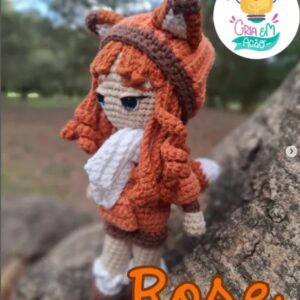 Receita de amigurumi gratuita - Boneca Rose