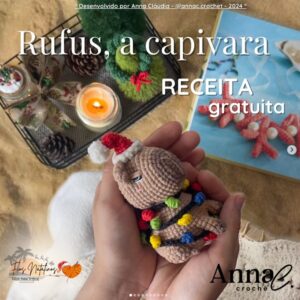 Receita de amigurumi gratuita - Rufus , a Capivara