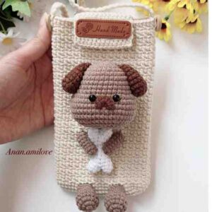Receita de amigurumi em PDF - Bolsa Cachorro