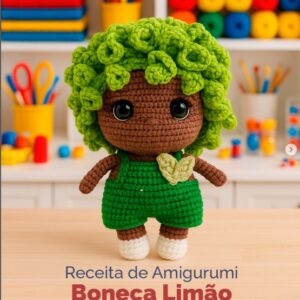 Receita de amigurumi gratuita - Boneca limão