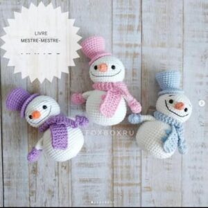 Receita de amigurumi gratuita - Boneco de Neve