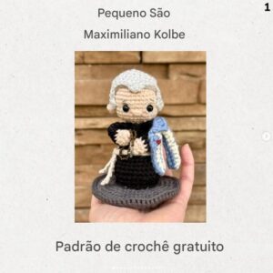 Receita de amigurumi gratuita - São Maximiliano Kolbe