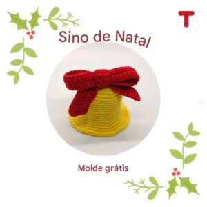 Receita de amigurumi gratuito - Sino de Natal