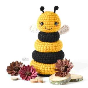 Receita de amigurumi em PDF - Abelha Empilhável