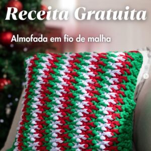 Receita de Crochê gratuita - Almofada de Natal