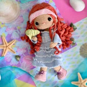 Receita de amigurumi em PDF -Princesa Ariel