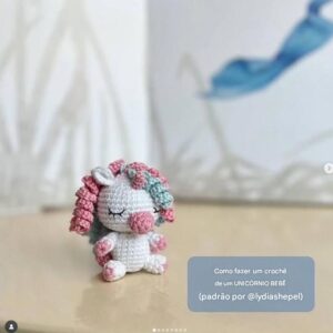 Receita de amigurumi gratuita - Bebê Unicórnio