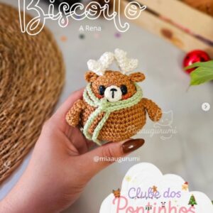 Receita de amigurumi gratuita - Biscoito, a Rena