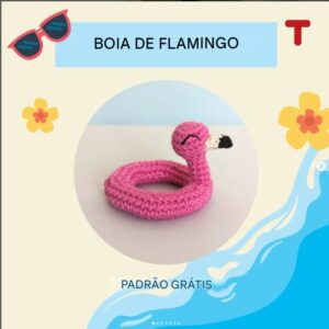 Receita de amigurumi gratuita - Boia Flamingo