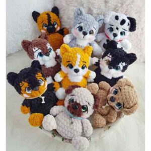 Receita de amigurumi em PDF - Cachorrinhos