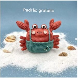 Receita de amigurumi gratuita - Tritão o Carangueijo