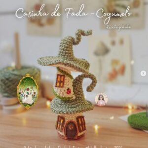 Receita de amigurumi gratuita - Casinha de fada - Cogumelo