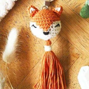 Receita de amigurumi em PDF - Chaveiro de  raposa