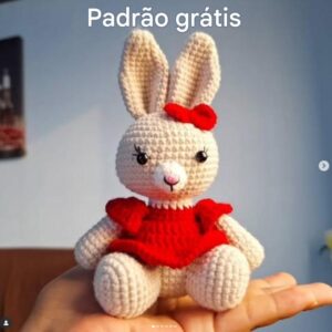 Receita de amigurumi gratuita - Coelha fofa
