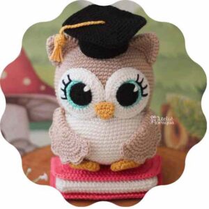 Receita de amigurumi em PDF - Coruja Tata