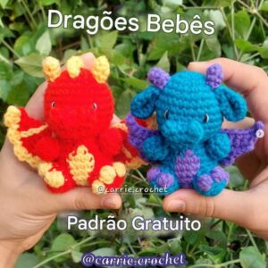 Receita de amigurumi gratuita - Dragão Bebê